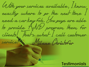 SURPRISE LOCKSMITHS AZ testmonial